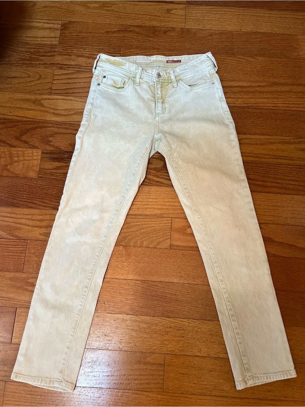 Pilcro Butter Yellow Cream Straight-Leg Jeans 🧈